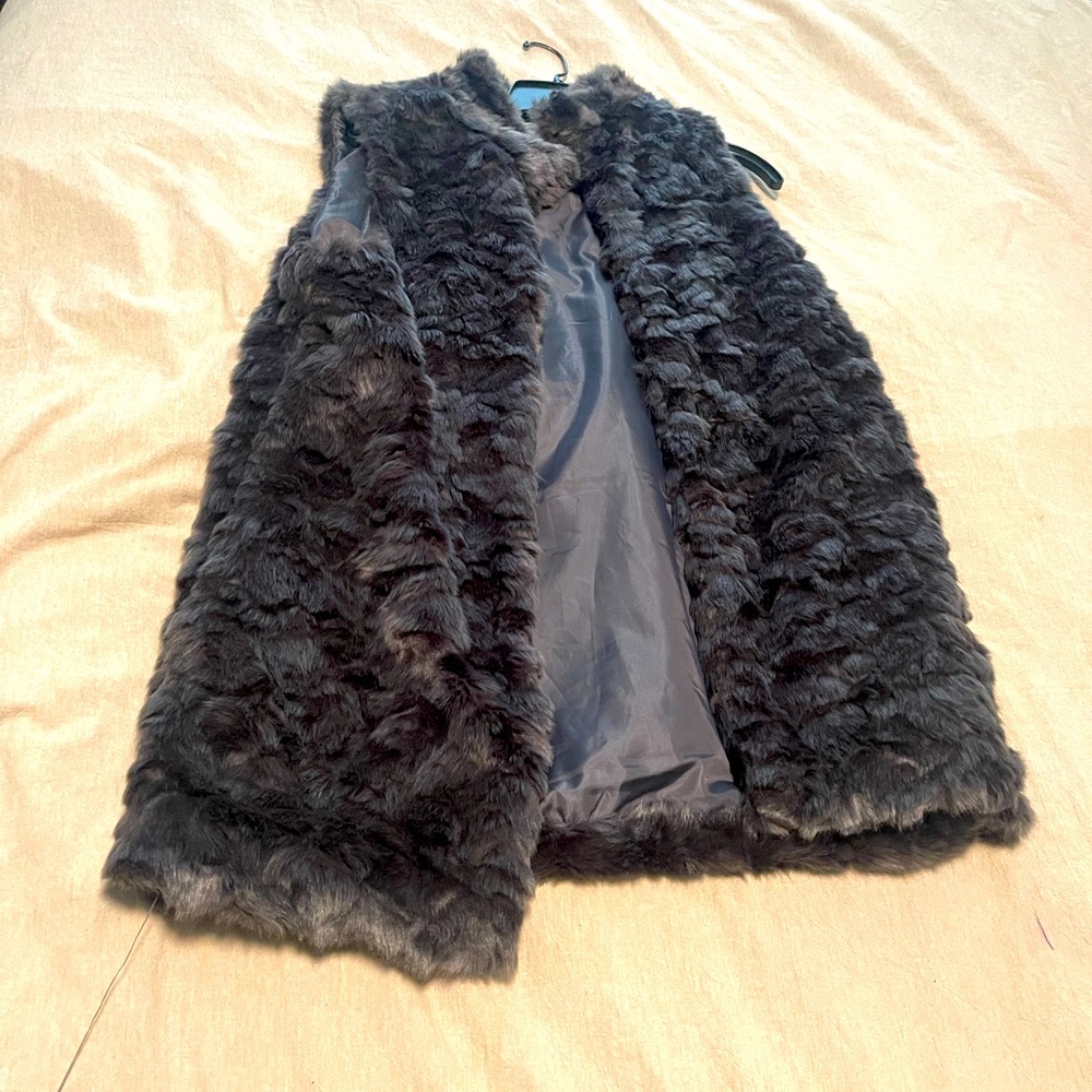 Faux fur vest.
